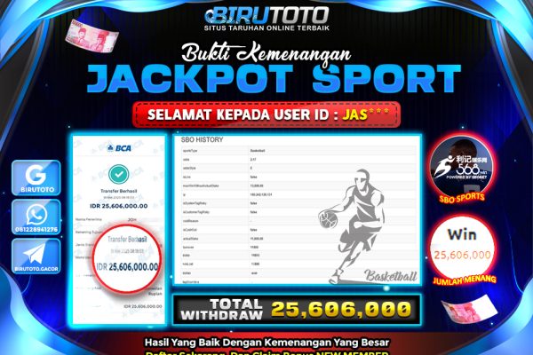 Bukti JP Sport Sbo Basketball BIRUTOTO 16 Mei 2025 Rp 25.606.000 – LUNAS