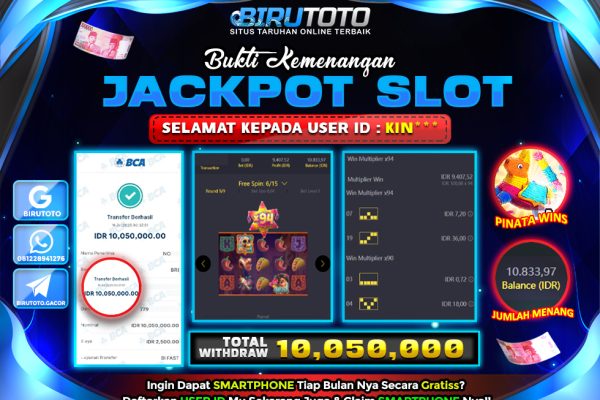 Bukti JP Slot Pinata Wins BIRUTOTO 16 Juli 2025 Rp 10.050.000- LUNAS